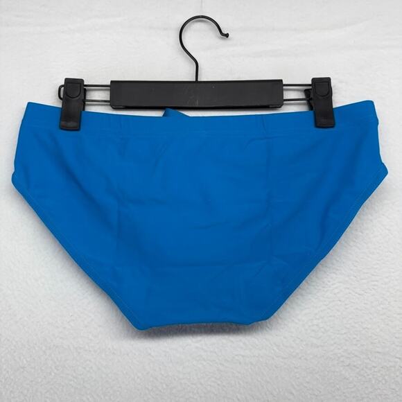 Todd Sanfield Swim Brief Men's Medium Blue Surf Deep Solid Minimal NEW - Picture 4 of 4